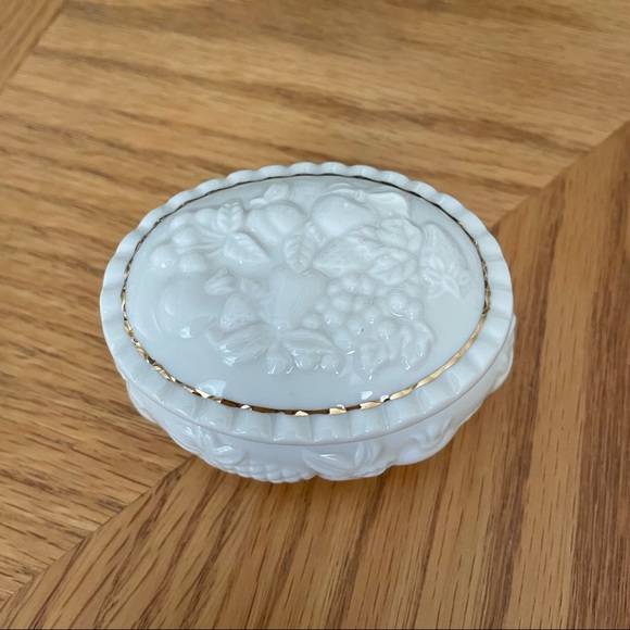 Lenox Other - Vintage Lenox Porcelain Fruit Trinket Box